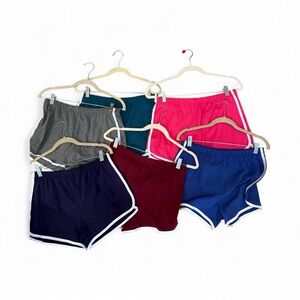 #257 Colorful Athletic Shorts 6 Pair Set